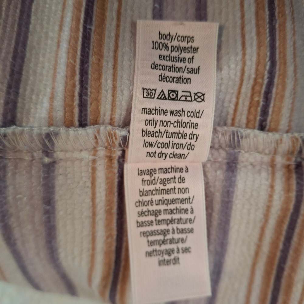 Victoria's Secret 2-in-1 Towel Backpack Purple Floral Striped Drom Resort NWT - Picture 10 of 13